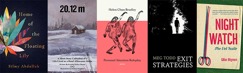 Cover images of the five shortlisted books.