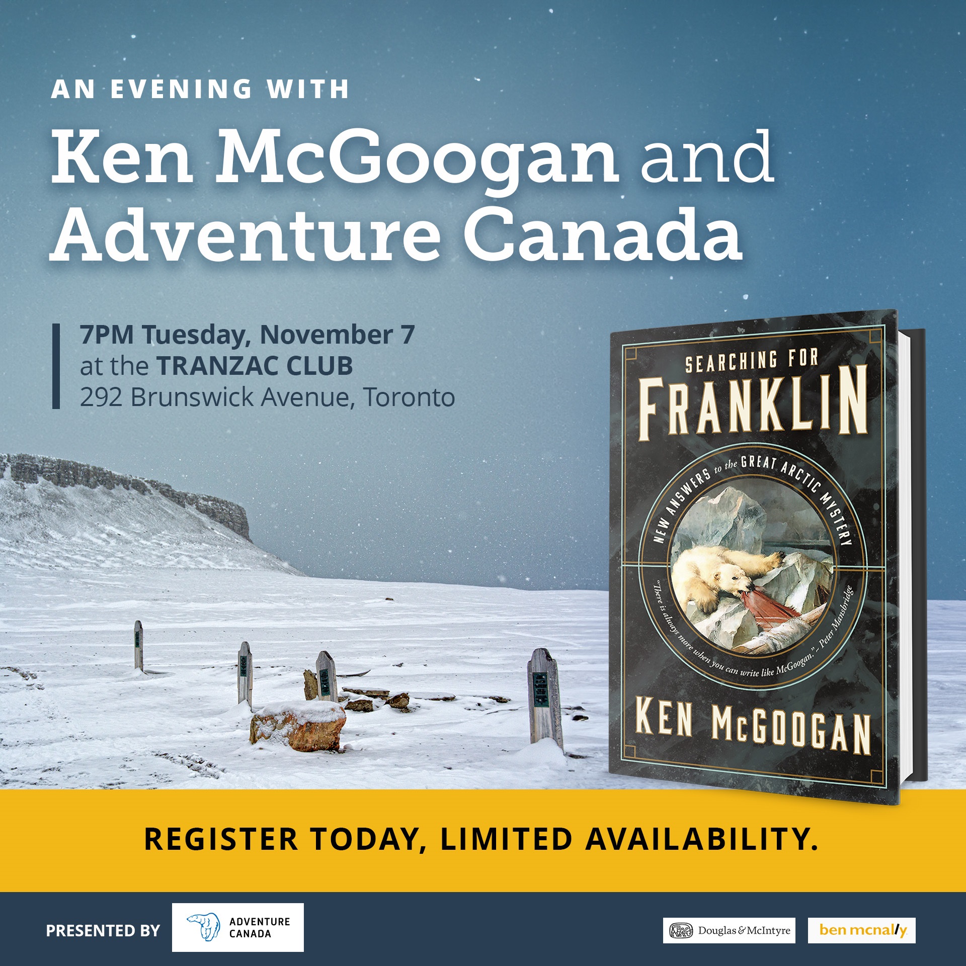 Ken McGoogan and Searching for Franklin visit Beechey Island