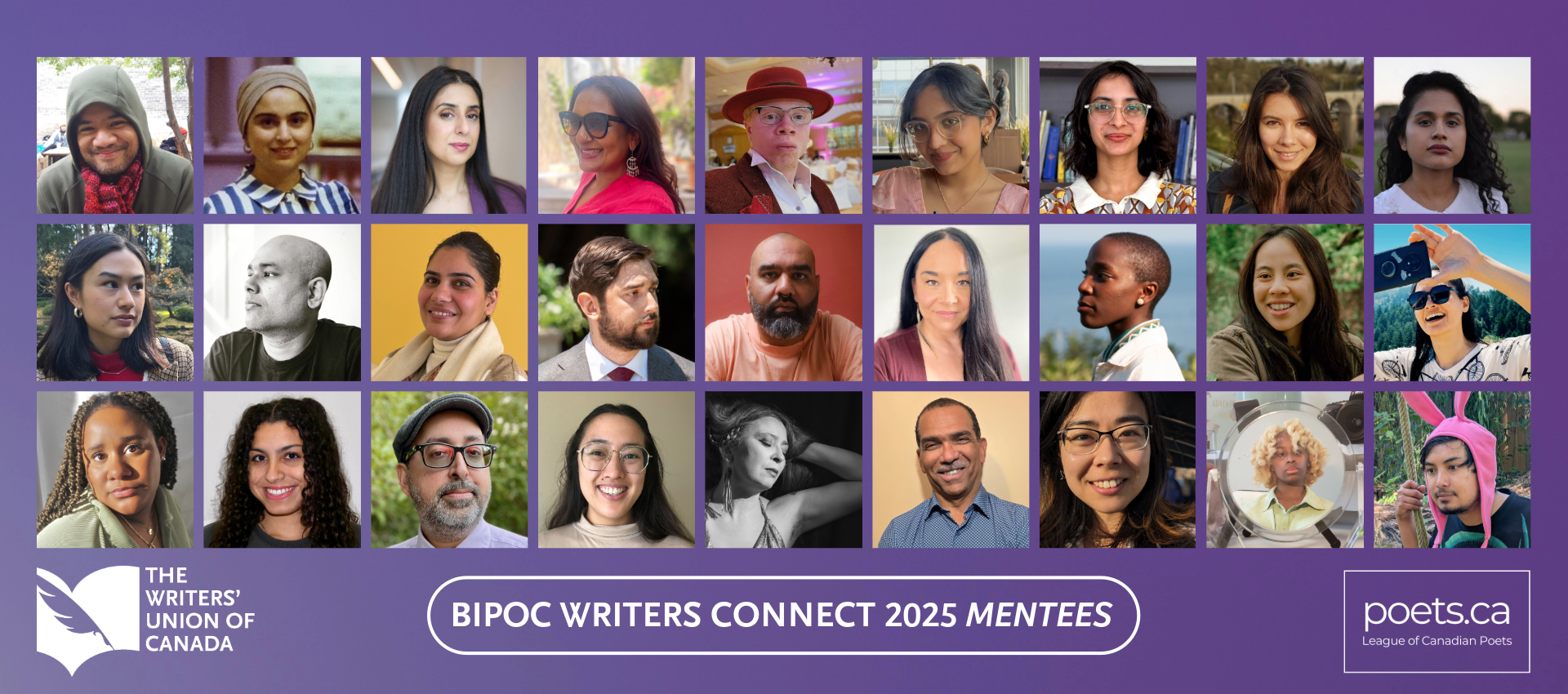Photos of BIPOC Writers Connect 2025 mentees